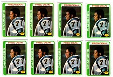 1978 Topps #217 FRED DEAN Rookie 8 Card Lot SAN DIEGO CHARGERS sf 49ers RC