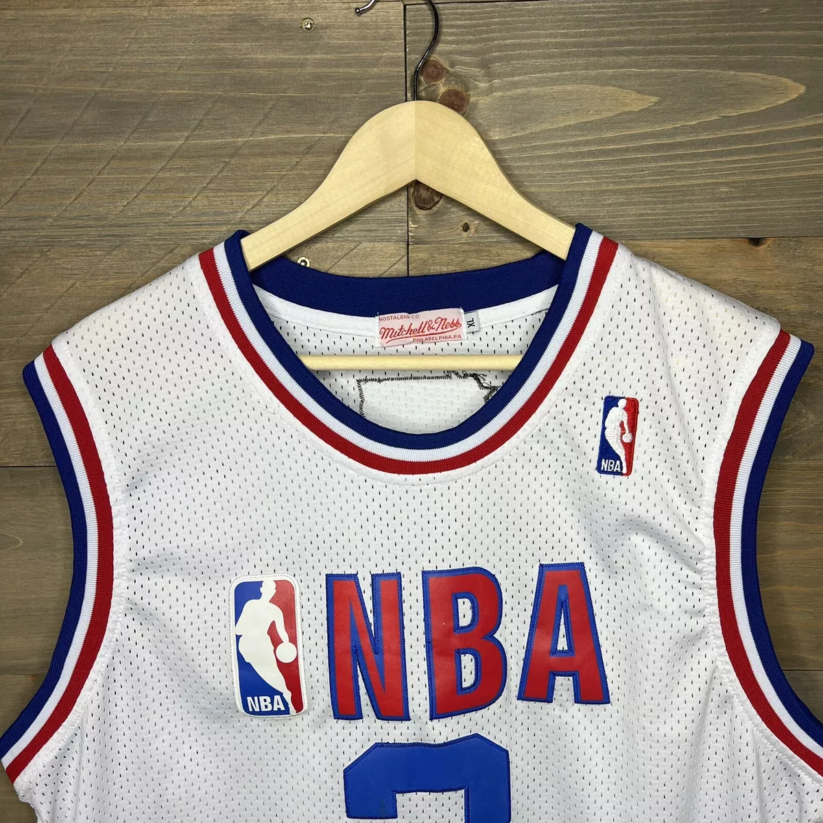 NBA_ Fast delivery Men Mitchell Ness Basketball Allen Iverson Jersey 3  Vintage Black White Red Blue Team Color Home Breathable Pure Cotton Good  Quality''nba''jersey 