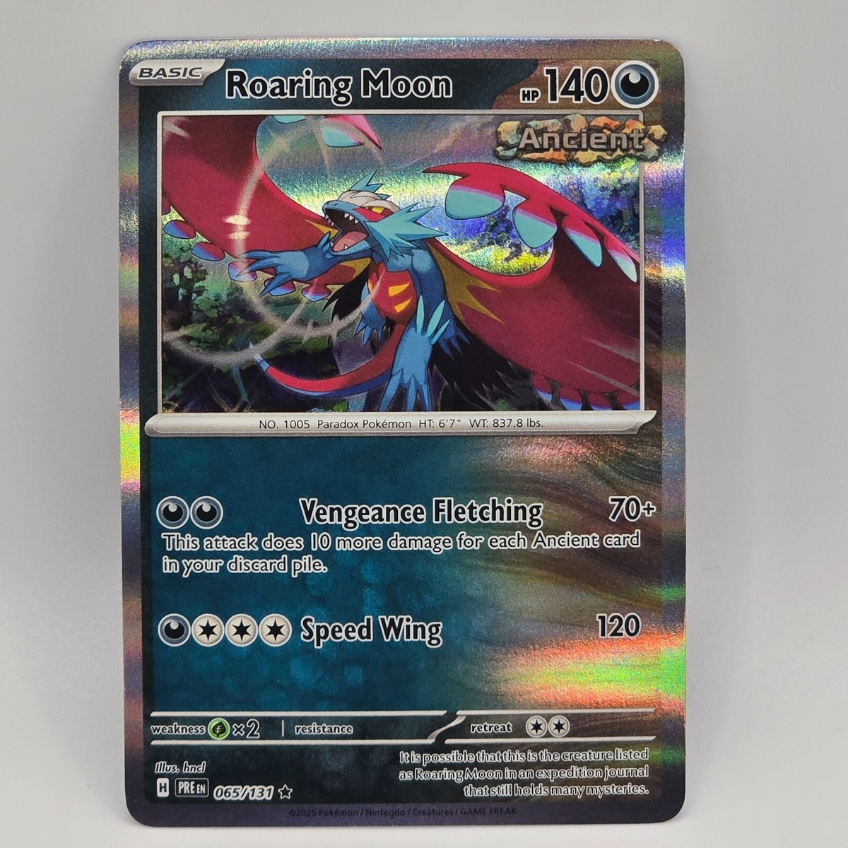 Roaring Moon 065/131 Prismatic Evolutions Holo Rare Pokemon Tcg | eBay