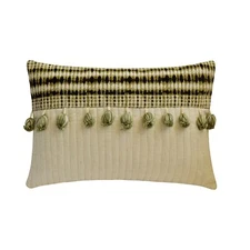Decorative Lumbar Pillow Case Beige Set of 2, Rectangle Linen - Keten Decor