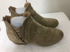 Girls SO Lite Brown 1 Heel Jaquelyntapue Ankle Boots Back Zipper Size 5 Medium