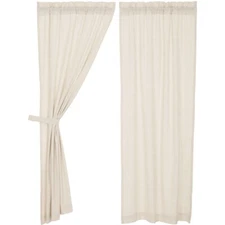 Simple Life Flax Natural Panel Set by VHC Brands - 84" x 40"