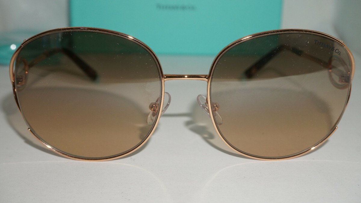 Tiffany And Co. Sunglasses TF 3065 6105/3D Tortoise Gold FRAMES ONLY 56-18-135 TIFFANY & CO New Sunglasses Gold Silver Mirror TF3065 61053D  main image 2