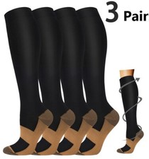 3Pair Neuropathy Socks for Women and Men Compression Stockings Soothe Relief US