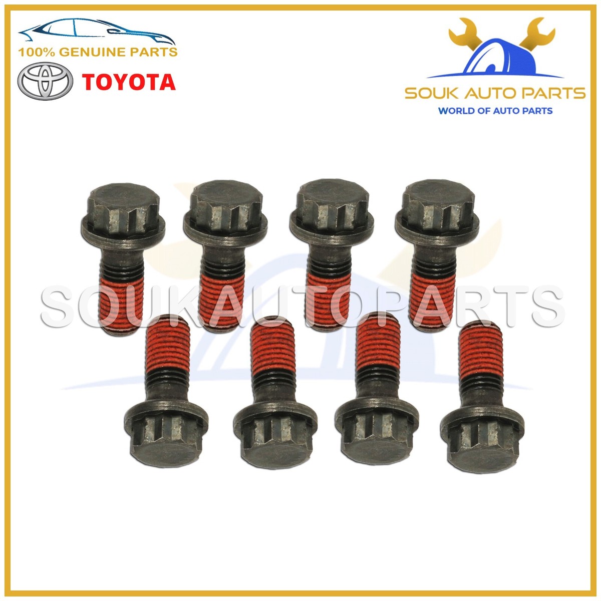 アクセサリー Fomulo 90910-02103 Genuine Toyota CLUTCH FLYWHEEL BOLT (Set of 8 Pcs