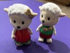 Lil Woodzeez Bobblehead Christmas Lamb Figures, 2" set of two male and female — photo 1