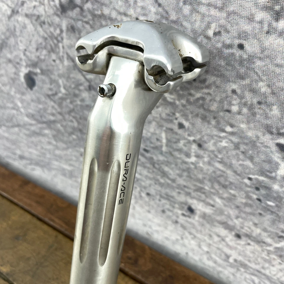 Tija de sillín vintage Shimano Dura Ace 27,4 Waterford estriada Eroica 210 27,4 mm 7400 Foto 3 de 4