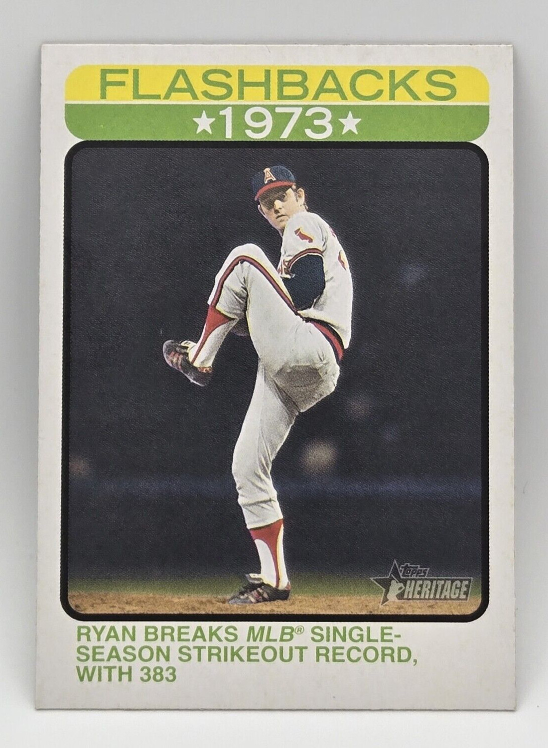 2022 Topps Nolan Ryan #BF-1 Heritage Baseball Flashbacks California Angels
