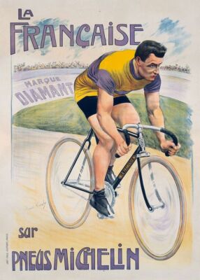 Affiche Publicitaire Michelin Tour De France A4, Vélos Colnago Mapei