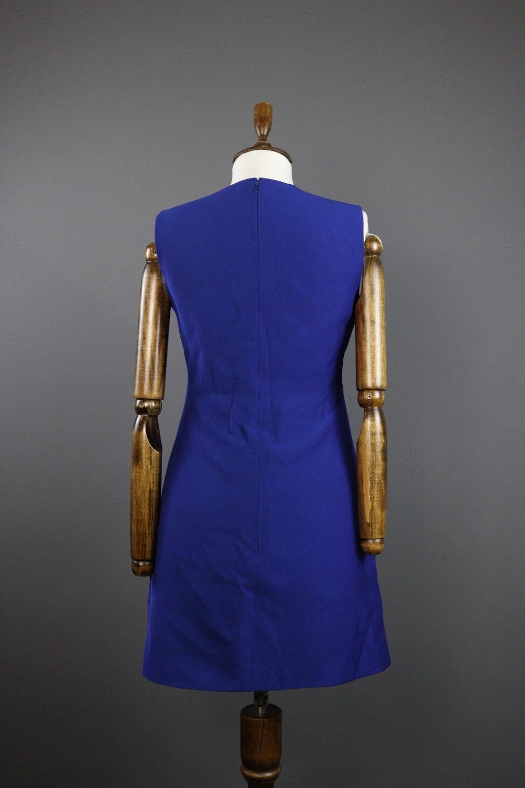 Abito tubino CELINE blu in seta con zip e cambio taglia 38