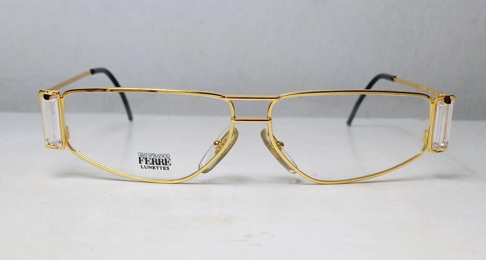  Cuadro vintage NOS Italia GIANFRANCO FERRÉ Mod. Gafas de moda GFF 24 doradas GP  Foto 2 de 4