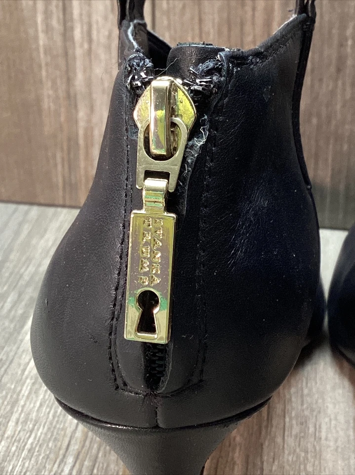 IVANKA TRUMP Botas Botines con Cremallera Tacón al Tobillo para Mujer Talla 7.5 Juno Negro Foto 4 de 4