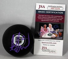 ADRIAN KEMPE SIGNED LOS ANGELES KINGS PUCK NHL LA STAR AUTOGRAPHED +JSA COA