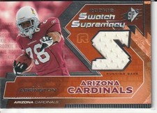 J.J. Arrington 2005 SPX Rookie Swatch Supremacy Jersey Card #RS-JA-Cardinals. rookie card picture