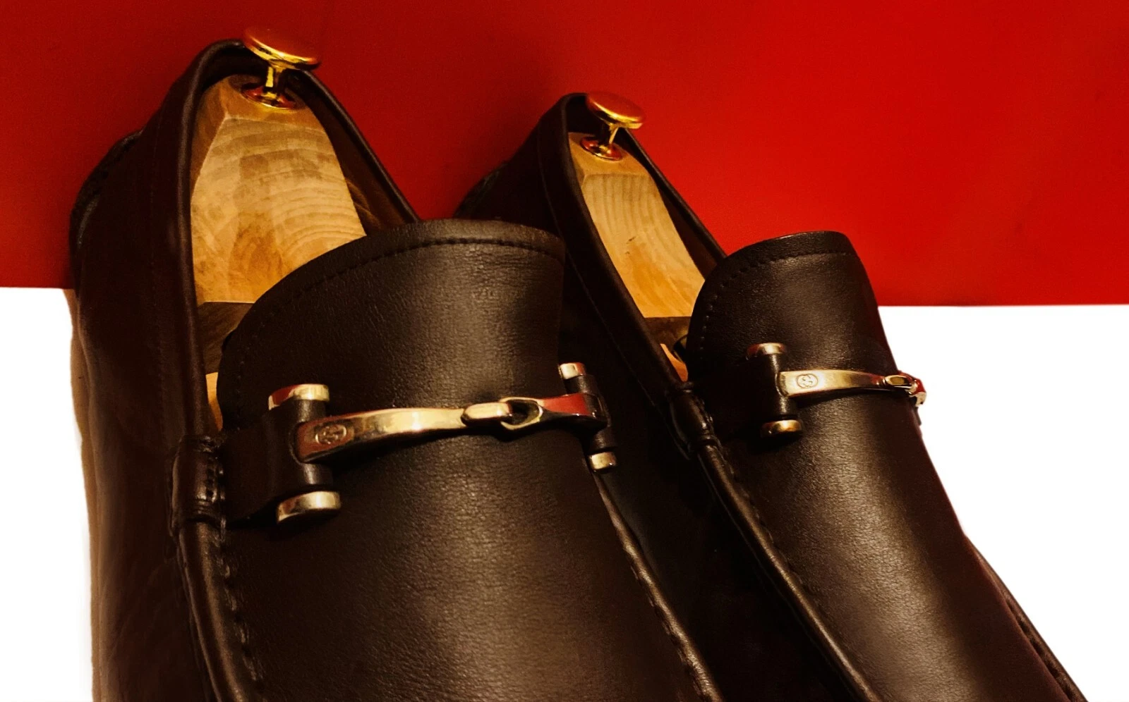 949, !! MOCASSINS HOMME GUCCI CUIR MARRON MORS DE CHEVAL CHAUSSURES MARQUÉES UK TAILLE 12