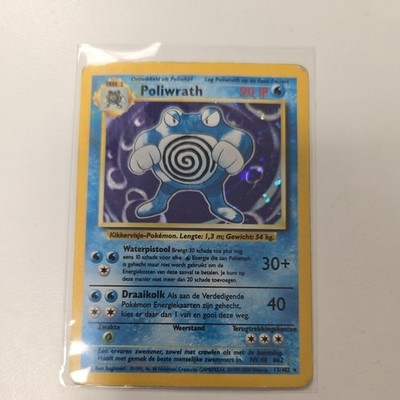 Pokemon Karte Quappo 13/102 Basis Set Base 1999 Vintage Poliwrath Holo Rare - HP