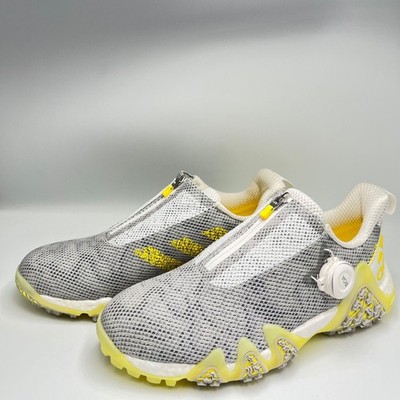 adidas CodeChaos22 BOA Golf Shoes Gray Yellow Mens Authentic Lightweight