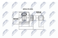 Gelenksatz Antriebswelle NTY NPW-FR-005 FüR Focus Ford 1 DAW DBW DFW Turnier DNW