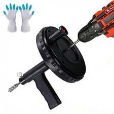Drain Auger Toilet Snake Drain Clog Remover Tool Use Manually or Powered for ...