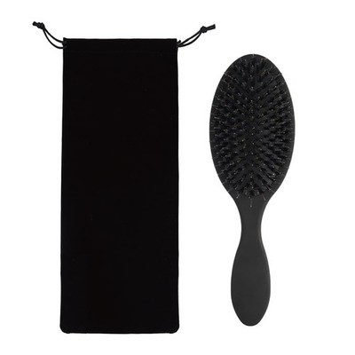 Matte Finish Nylon Teeth Hair Extension Brush Natural Boar Bristle Hair Brush...