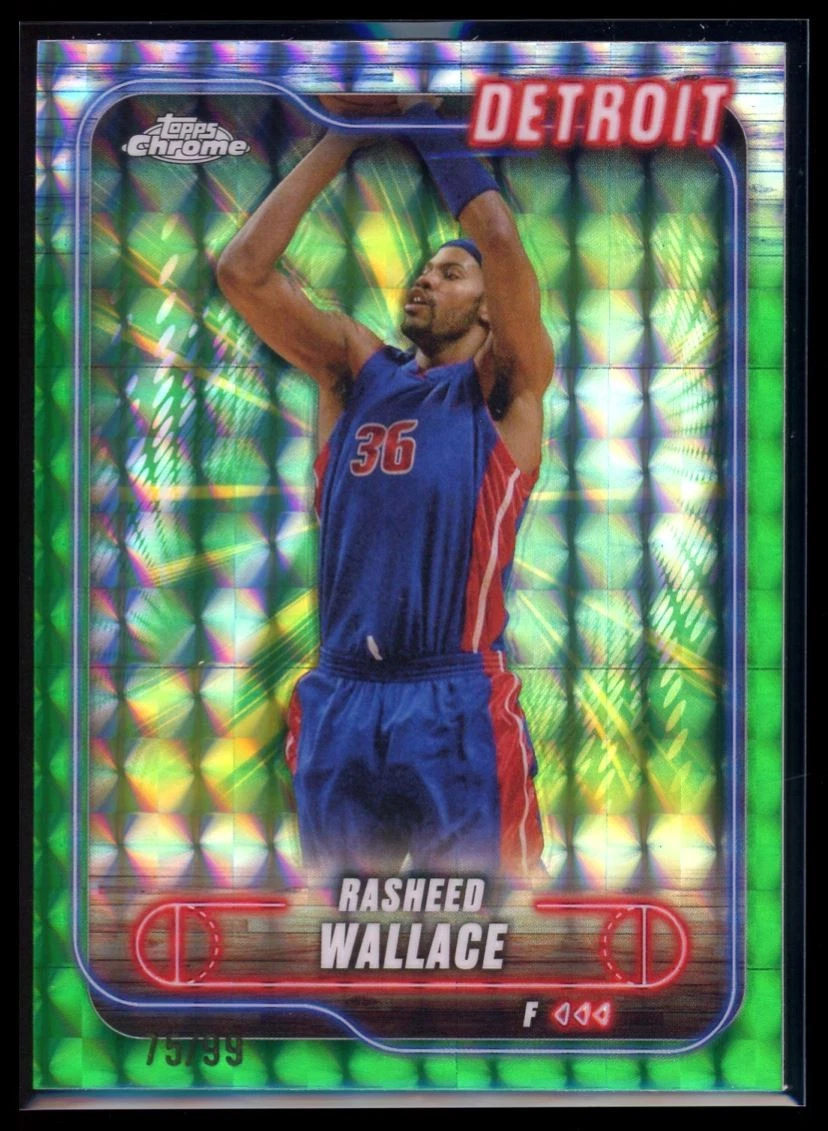 2024-25 Topps Chrome Green Rasheed Wallace /99