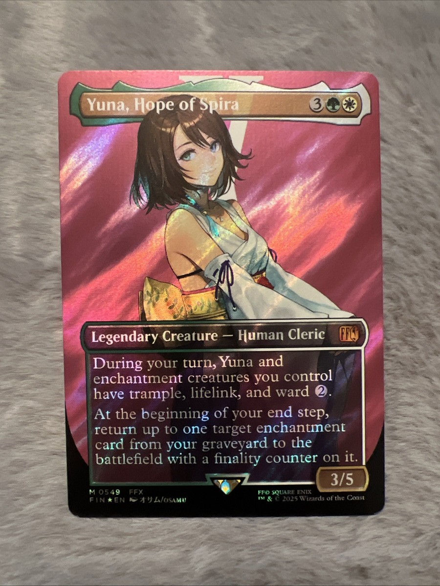 スピラの希望、ユウナ/Yuna, Hope of Spira surgefoil Yuna, Hope of Spira (Borderless) (Surge Foil) Final Fantasy