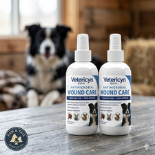 Vetericyn Wound  Skin Care Spray 8 oz. All Animals Hot Spots Rashes Wounds 2PCK