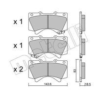 Metelli BremsbeläGe Vorne FüR Toyota Land Cruiser 200 Tundra Pick-Up