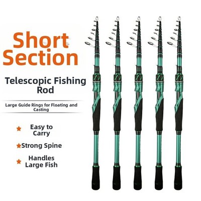 Teleskop Carbon Angelrute M Power Action für Barsch Forelle Panfish Angeln