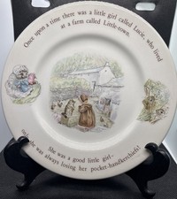 Wedgwood Beatrix Potter Designs MRS. TIGGY WINKLE Child's 7" Plate 1980s 
