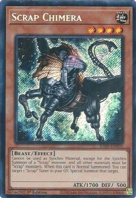 Yugioh! Scrap Chimera - RA05-EN005 - Secret Rare - 1st Edition Near Mint, Englis