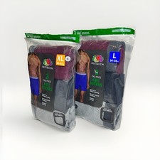 New Fruit of The Loom Men's 3 Pack Tag Free Knit Boxers Sizes M and L