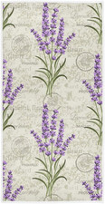 Retro Lavender Stamp Purple Bathroom Hand Towels 16X30 in Spring Summer Flowers