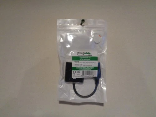 Plugable DisplayPort to VGA Active Adapter New