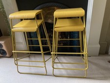 JOHN LEWIS SPOT BAR STOOLS IN MUSTARD X 4