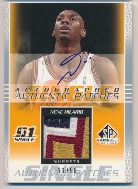 2003-04 SP Game Used #NH-AP Nene Authentic Patches Autographs #/50