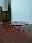 Vntage Pink Depression Glass Cake Stand