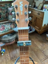 Slim Abalone Adorned Capo for Dobro, Weissenborn, Hawaiian, other Lap Guitars