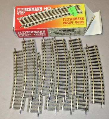 H0 Fleischmann 10 x Profigleis gebogen  R 420 18°  in OVP 6127 Top!