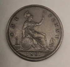 1861  FREEMAN-28   PENNY -  Obv-5, Rev-G -  VERY SCARECE -AS IMAGED!!  (BBP-241)