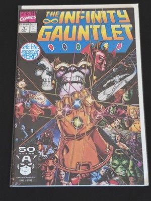   Infinity Gauntlet #1 Marvel 1991 KEY Thanos Avengers George Perez