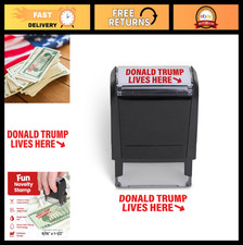 Custom Self-Inking Stamp - "Lives Here" for Trump 2024, Office Supplies Party