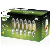 6X Led-GlüHbirne E14 Kerze B35 7W = 60W 806Lm 4000K Neutralweiß 360° Filament LU