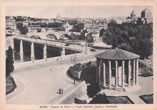 ITALY ROME TEMPLE OF VESTA AND BRIDGES PALATINO CESTIO AND GARIBALDI