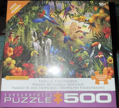 Eurographics jigsaw puzzle; Tropical Bird Paradise by Sasha Carolina;  500 pcs
