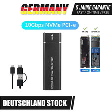 M.2 USB 3.2 zu PCIe NVMe SSD Gehäuse 10 Gbps Konverter Adapter Typ-C Laufwerk