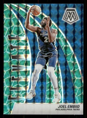 Joel Embiid 2023-24 Panini Mosaic Elevate Mosaic Green #4 Philadelphia 76ers
