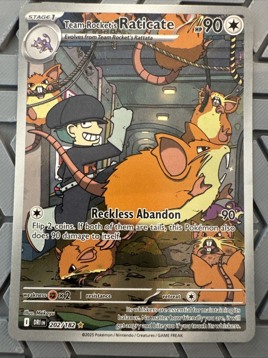 Team Rocket IR Raticate 202/182 Mint Destined Rivals | eBay