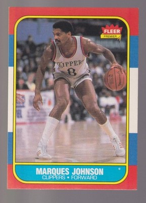 1986 Fleer #54 Marques Johnson Set Break