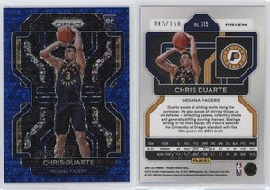 2021-22 Panini Prizm Fast Break Blue Prizm /150 Chris Duarte #315 Rookie RC